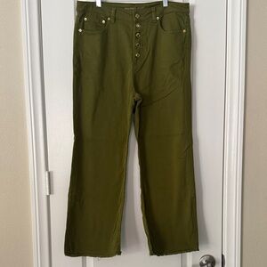 Michael Kors Olive Button-Fly Pants NWOT